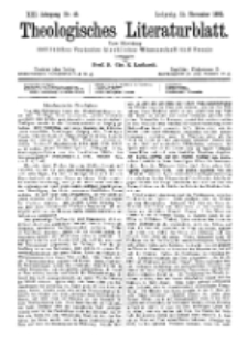 Theologisches Literaturblatt, 11. November 1892, Nr 45.