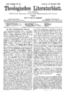 Theologisches Literaturblatt, 18. November 1892, Nr 46.