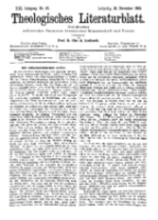 Theologisches Literaturblatt, 25. November 1892, Nr 47.
