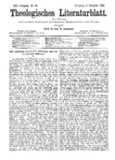 Theologisches Literaturblatt, 9. Dezember 1892, Nr 49.