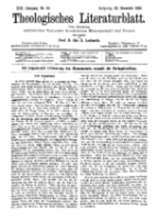 Theologisches Literaturblatt, 30. Dezember 1892, Nr 52.