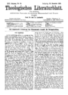 Theologisches Literaturblatt, 30. Dezember 1892, Nr 52.