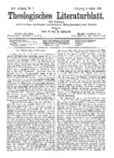 Theologisches Literaturblatt, 6. Januar 1893, Nr 1.