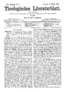 Theologisches Literaturblatt, 3. Februar 1893, Nr 5.