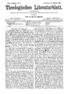Theologisches Literaturblatt, 10. Februar 1893, Nr 6.