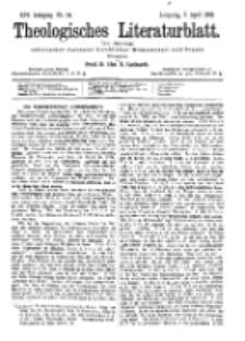 Theologisches Literaturblatt, 7. April 1893, Nr 14.