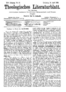 Theologisches Literaturblatt, 14. April 1893, Nr 15.