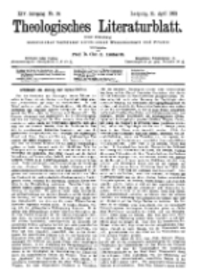 Theologisches Literaturblatt, 21. April 1893, Nr 16.
