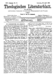 Theologisches Literaturblatt, 28. April 1893, Nr 17.
