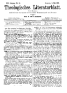 Theologisches Literaturblatt, 5. Mai 1893, Nr 18.