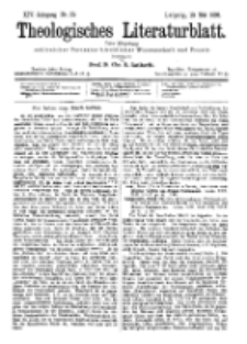 Theologisches Literaturblatt, 19. Mai 1893, Nr 20.