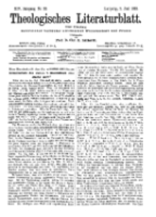 Theologisches Literaturblatt, 2. Juni 1893, Nr 22.