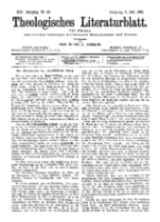 Theologisches Literaturblatt, 9. Juni 1893, Nr 23.