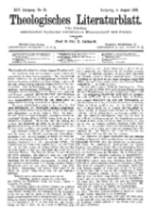 Theologisches Literaturblatt, 4. August 1893, Nr 31.