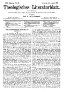Theologisches Literaturblatt, 18. August 1893, Nr 33.