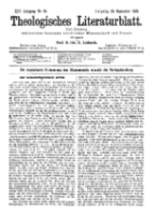 Theologisches Literaturblatt, 22. September 1893, Nr 38.