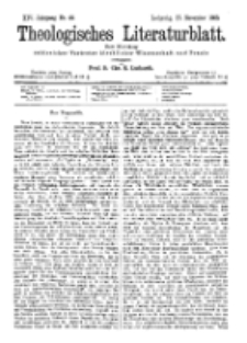 Theologisches Literaturblatt, 17. November 1893, Nr 46.