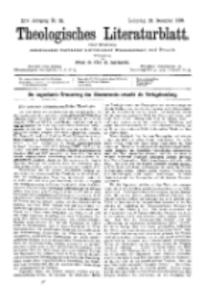 Theologisches Literaturblatt, 29. Dezember 1893, Nr 52.
