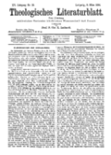 Theologisches Literaturblatt, 9. März 1894, Nr 10.