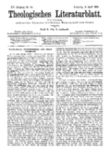 Theologisches Literaturblatt, 6. April 1894, Nr 14.