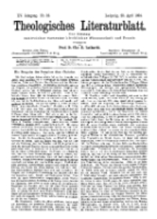 Theologisches Literaturblatt, 20. April 1894, Nr 16.