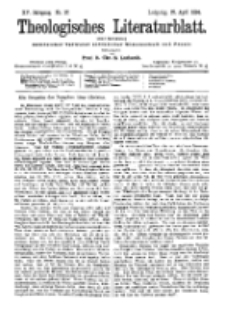 Theologisches Literaturblatt, 27. April 1894, Nr 17.