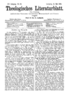 Theologisches Literaturblatt, 11. Mai 1894, Nr 19.