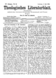 Theologisches Literaturblatt, 1. Juni 1894, Nr 22.