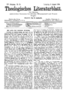 Theologisches Literaturblatt, 3. August 1894, Nr 31.