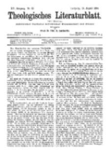 Theologisches Literaturblatt, 10. August 1894, Nr 32.