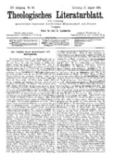 Theologisches Literaturblatt, 17. August 1894, Nr 33.
