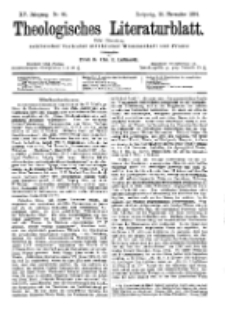 Theologisches Literaturblatt, 16. November 1894, Nr 46.