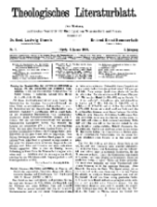 Theologisches Literaturblatt, 4. Januar 1929, Nr 1.