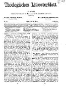 Theologisches Literaturblatt, 24. Mai 1929, Nr 11.