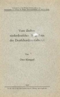 Vom ältesten niederdeutschen Bürgerhaus des Deutschordens-Gebietes