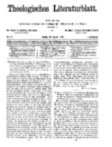Theologisches Literaturblatt, 16. August 1929, Nr 17.