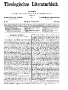 Theologisches Literaturblatt, 13. September 1929, Nr 19.