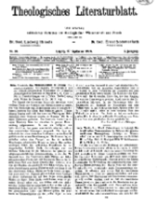 Theologisches Literaturblatt, 27. September 1929, Nr 20.
