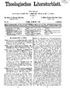 Theologisches Literaturblatt, 25. Oktober 1929, Nr 22.