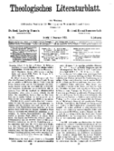 Theologisches Literaturblatt, 8. November 1929, Nr 23.