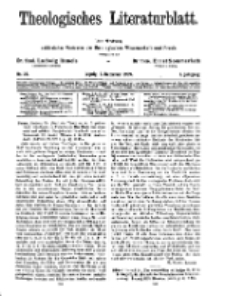 Theologisches Literaturblatt, 6. Dezember 1929, Nr 25.