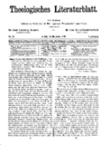 Theologisches Literaturblatt, 20. Dezember 1929, Nr 26.