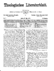 Theologisches Literaturblatt, 28. März 1930, Nr 7.