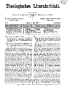 Theologisches Literaturblatt, 11. April 1930, Nr 8.
