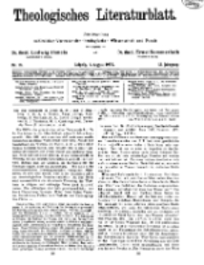 Theologisches Literaturblatt, 1. August 1930, Nr 16.