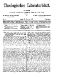 Theologisches Literaturblatt, 21. November 1930, Nr 24.