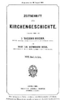 Zeitschrift für Kirchengeschichte, 1909, Bd. 30, H. 3.