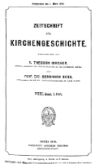 Zeitschrift für Kirchengeschichte, 1910, Bd. 31, H. 1.