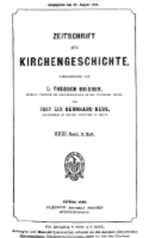 Zeitschrift für Kirchengeschichte, 1910, Bd. 31, H. 3.