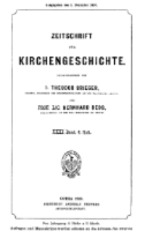 Zeitschrift für Kirchengeschichte, 1910, Bd. 31, H. 4.